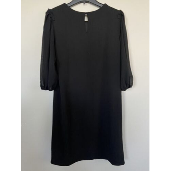 NEW Chetta B Women’s 3/4 Sleeves Midi Sheath Black Dress Size 12 - Picture 4 of 5